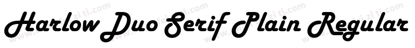 Harlow Duo Serif Plain Regular字体转换